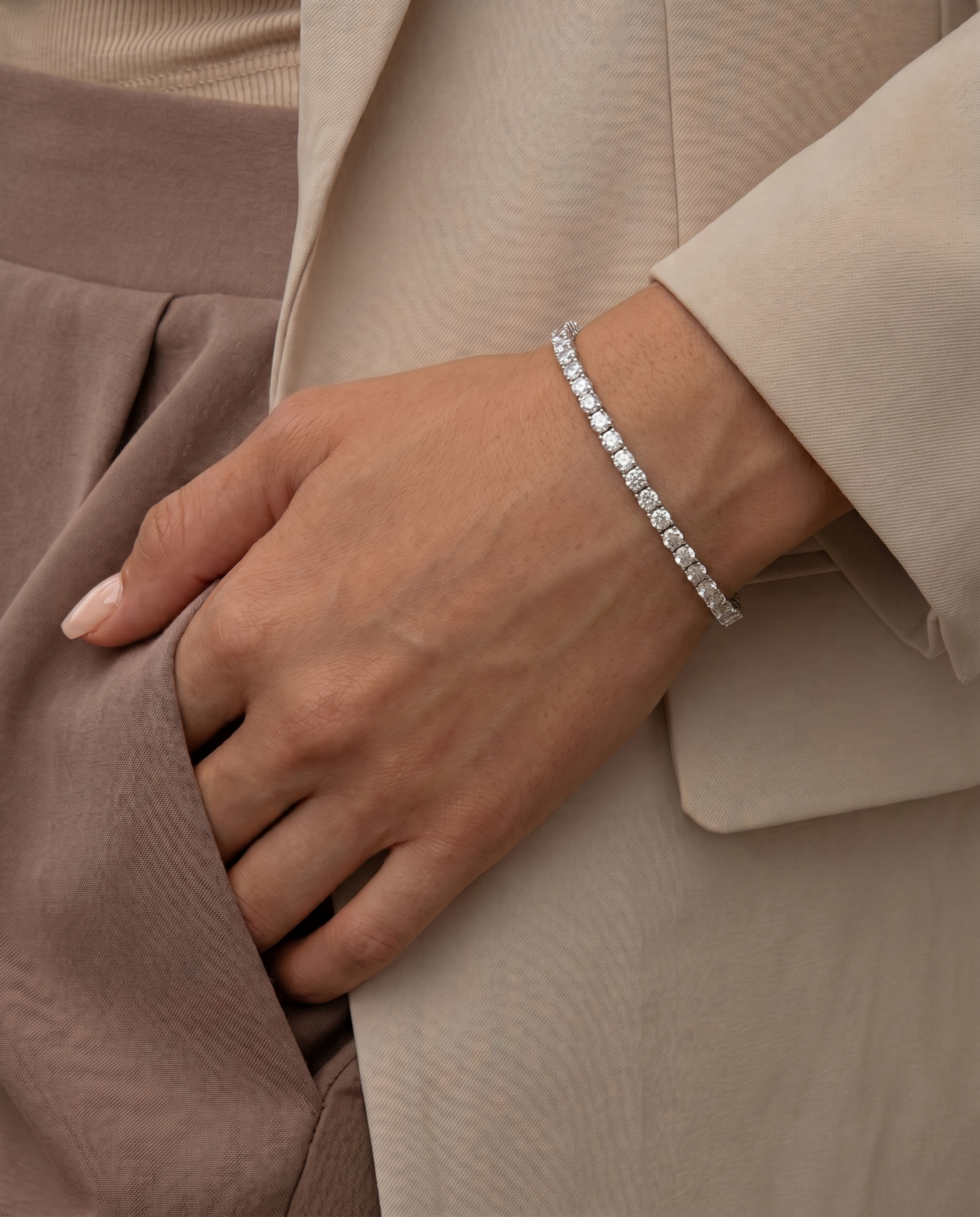 Soft Glint Diamond Bracelet