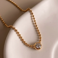 18K Gold Vermeil Bubble Diamond Necklace