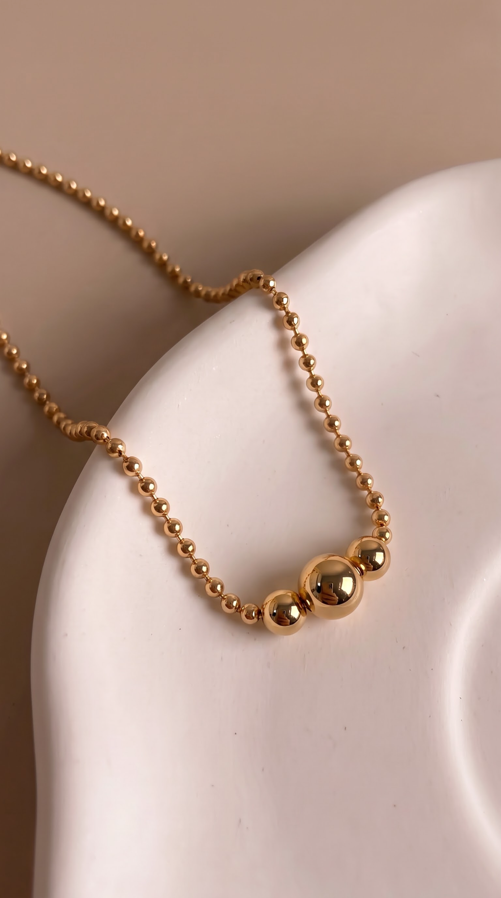 18K Gold Vermeil Bubble Diamond Necklace