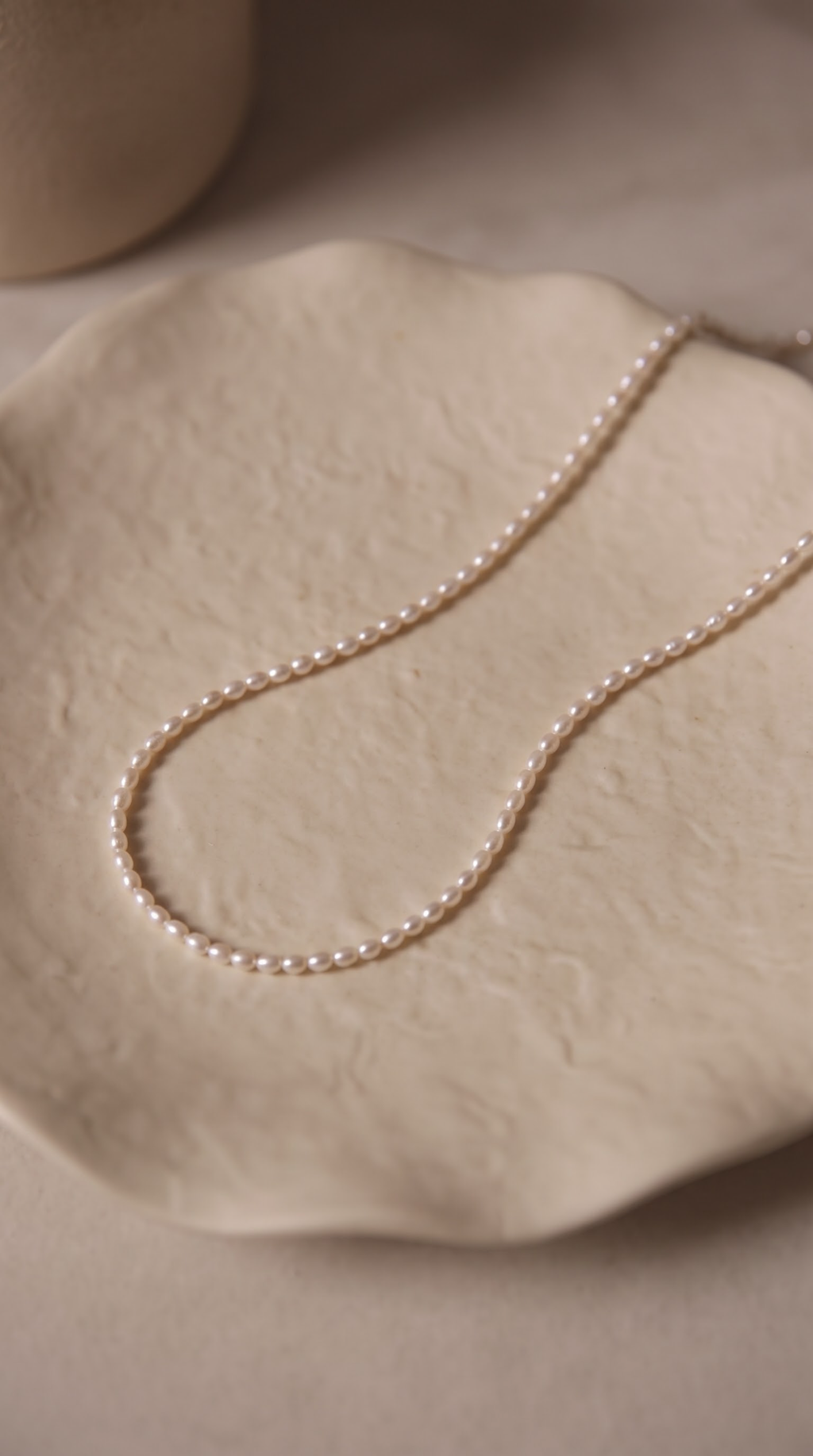 Elise Rice Pearl Necklace