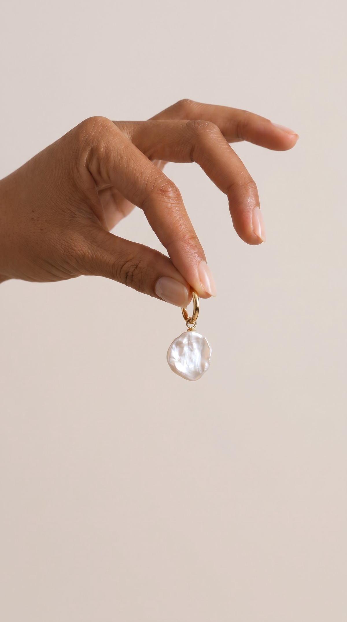 18K Gold Vermeil Elise Petal Pearl Earring
