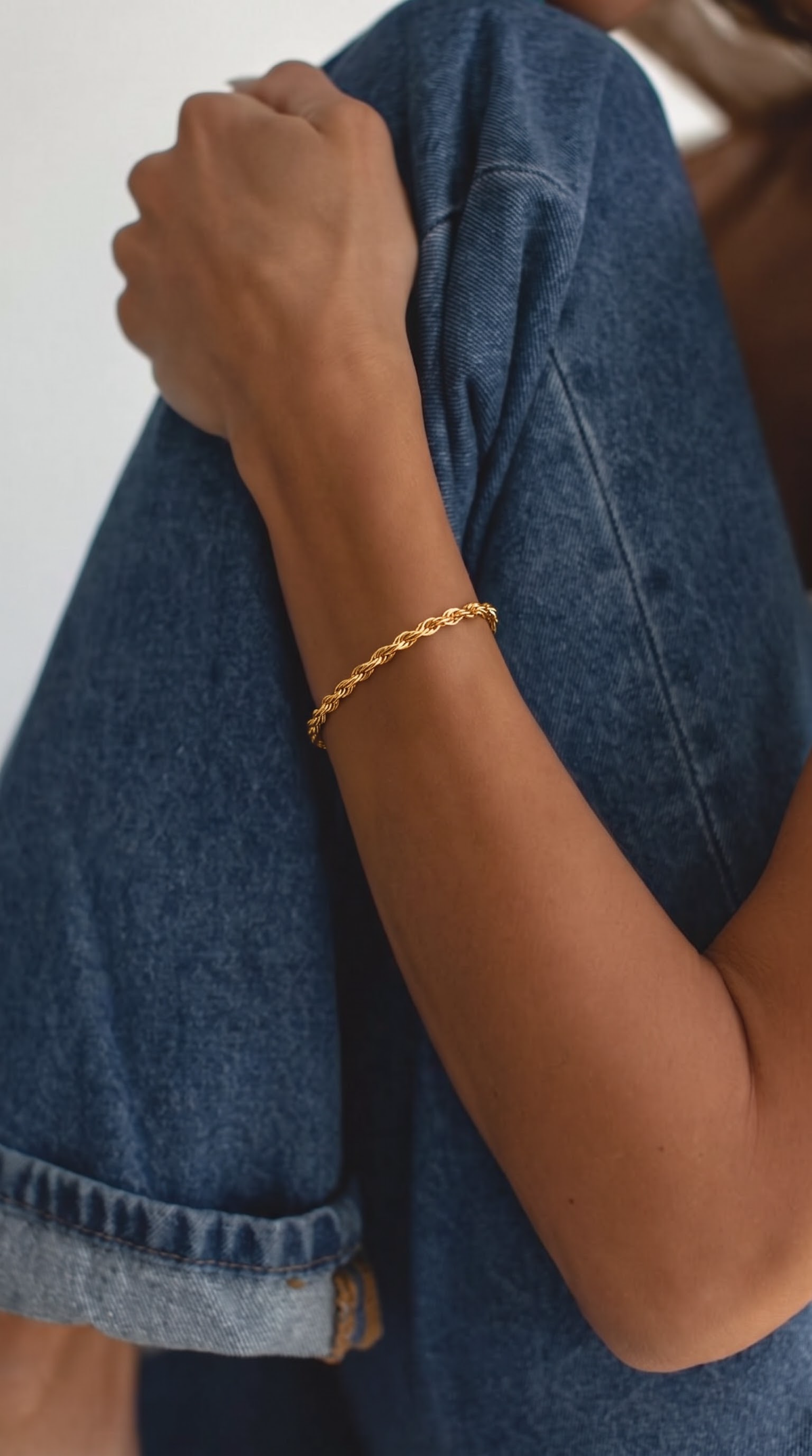 18K Gold Vermeil Twisted Rope Bracelet