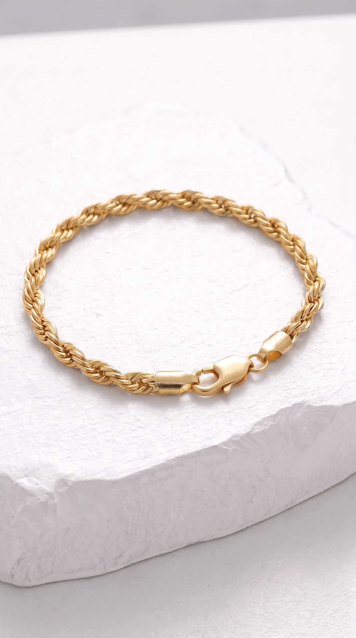 18K Gold Vermeil Twisted Rope Bracelet