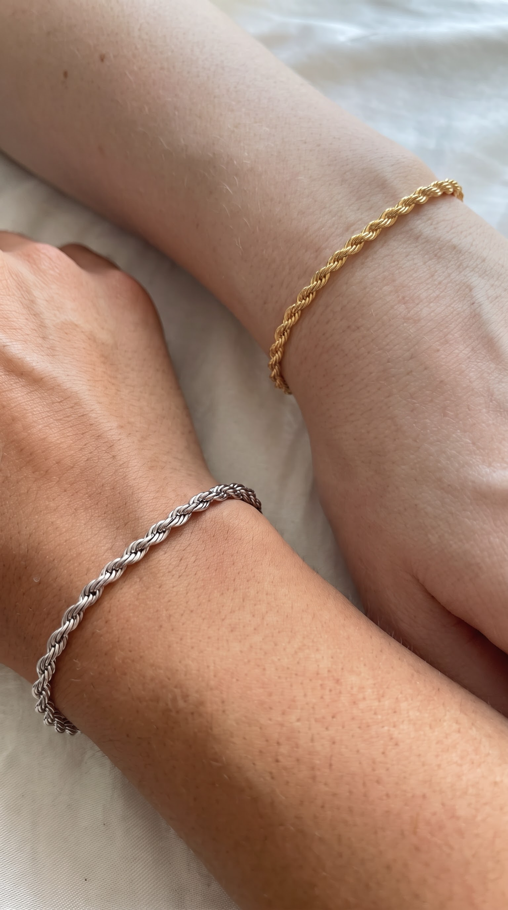 18K Gold Vermeil Twisted Rope Bracelet