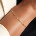 18K Gold Petal Chain Bracelet
