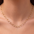 18K Gold Vermeil Sculpted Link Necklace