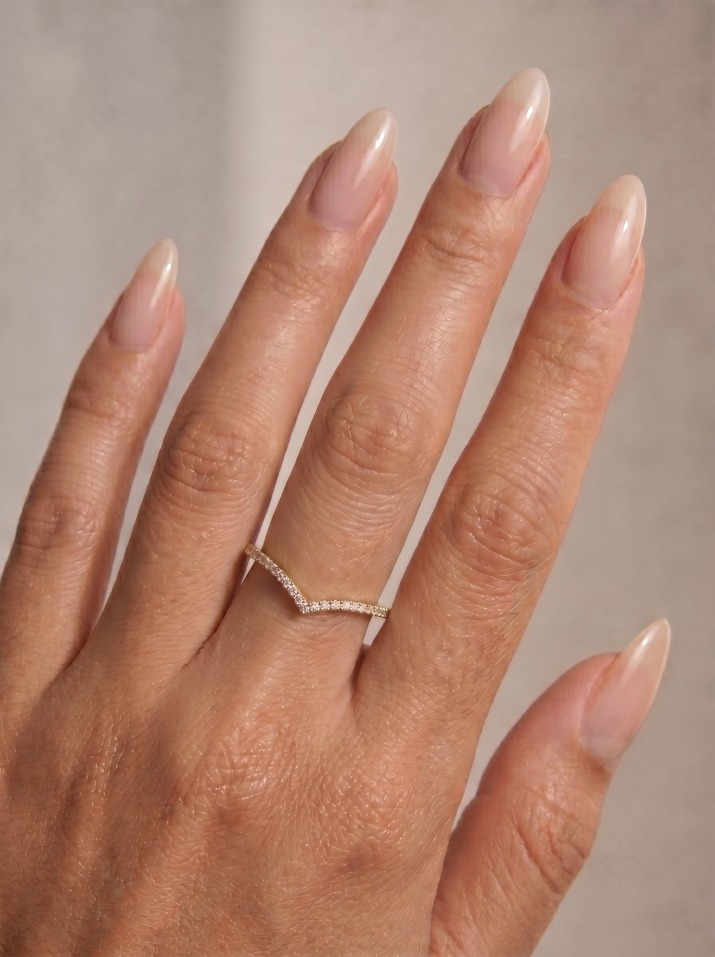 18k Gold Lab Grown Diamond Contour Ring