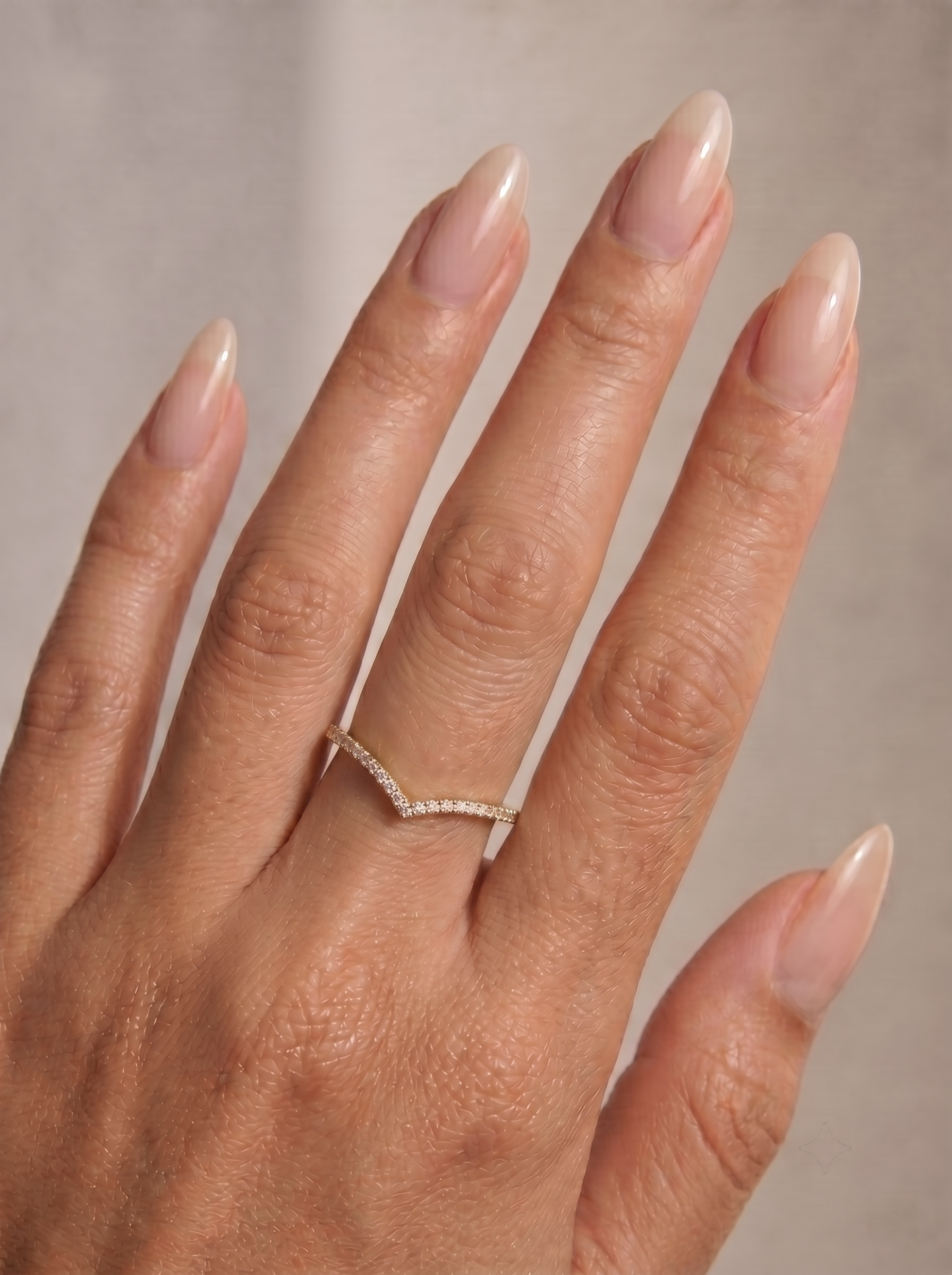 18k Gold Lab Grown Diamond Contour Ring