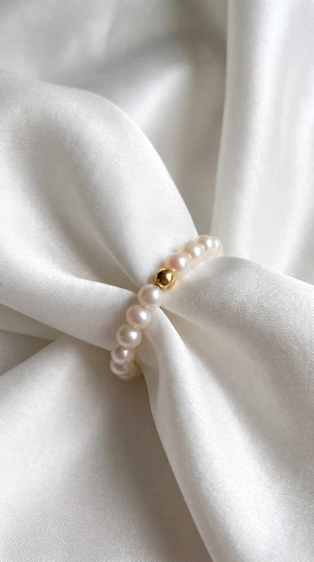 Soft Pearl Gold Vermeil Accent Ring