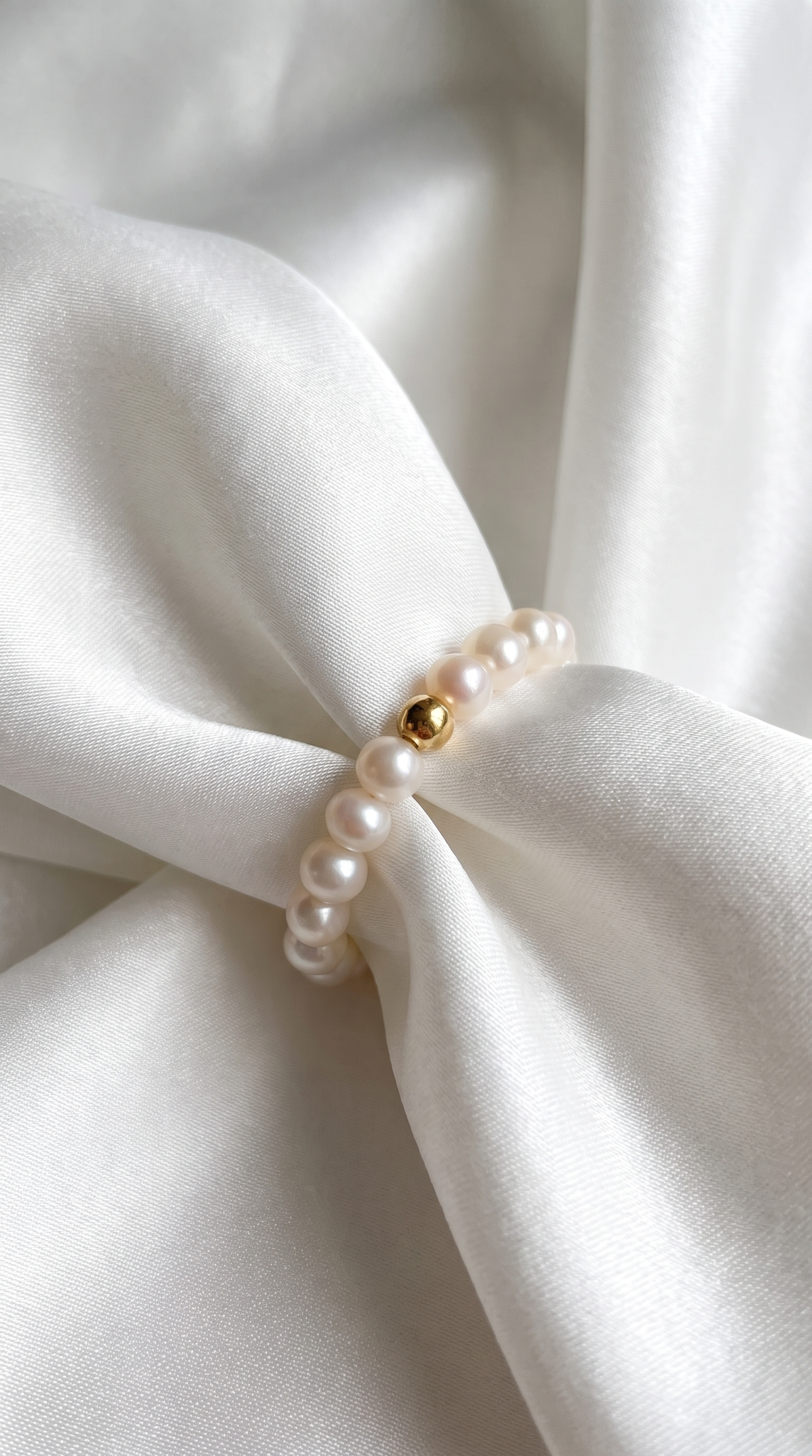 Soft Pearl Gold Vermeil Accent Ring