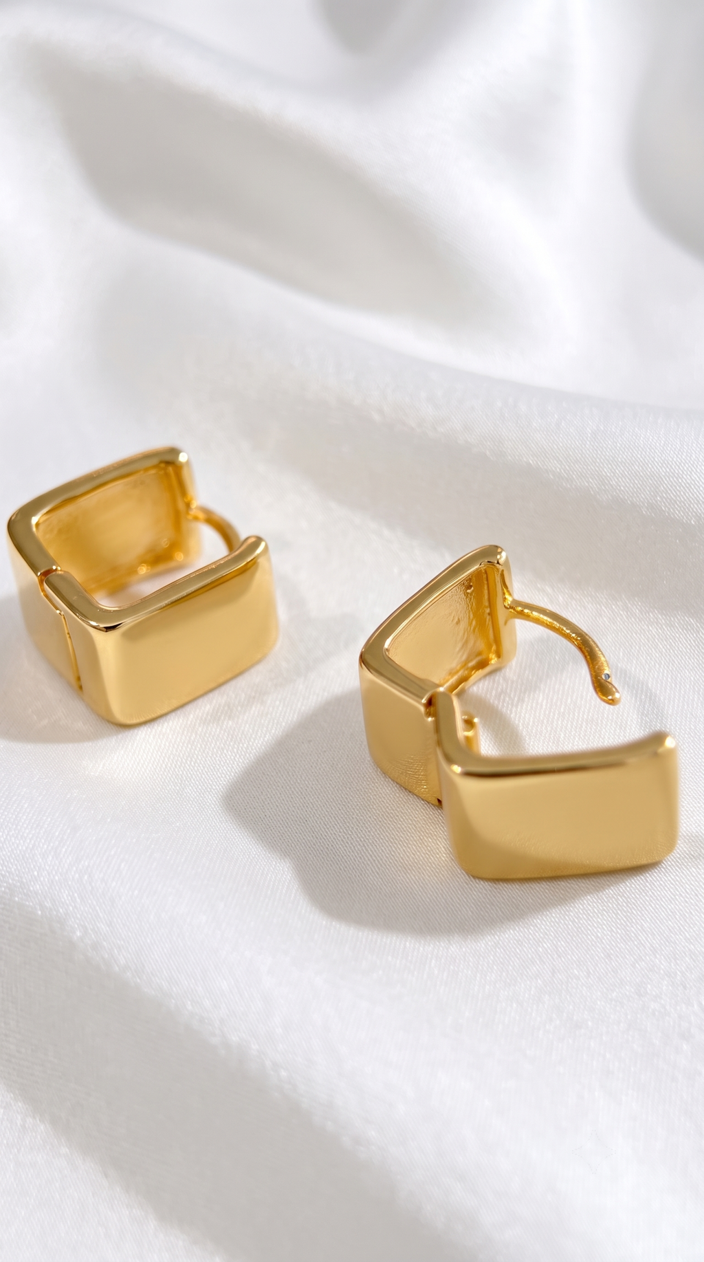 Gold Vermeil Soft Square Earrings
