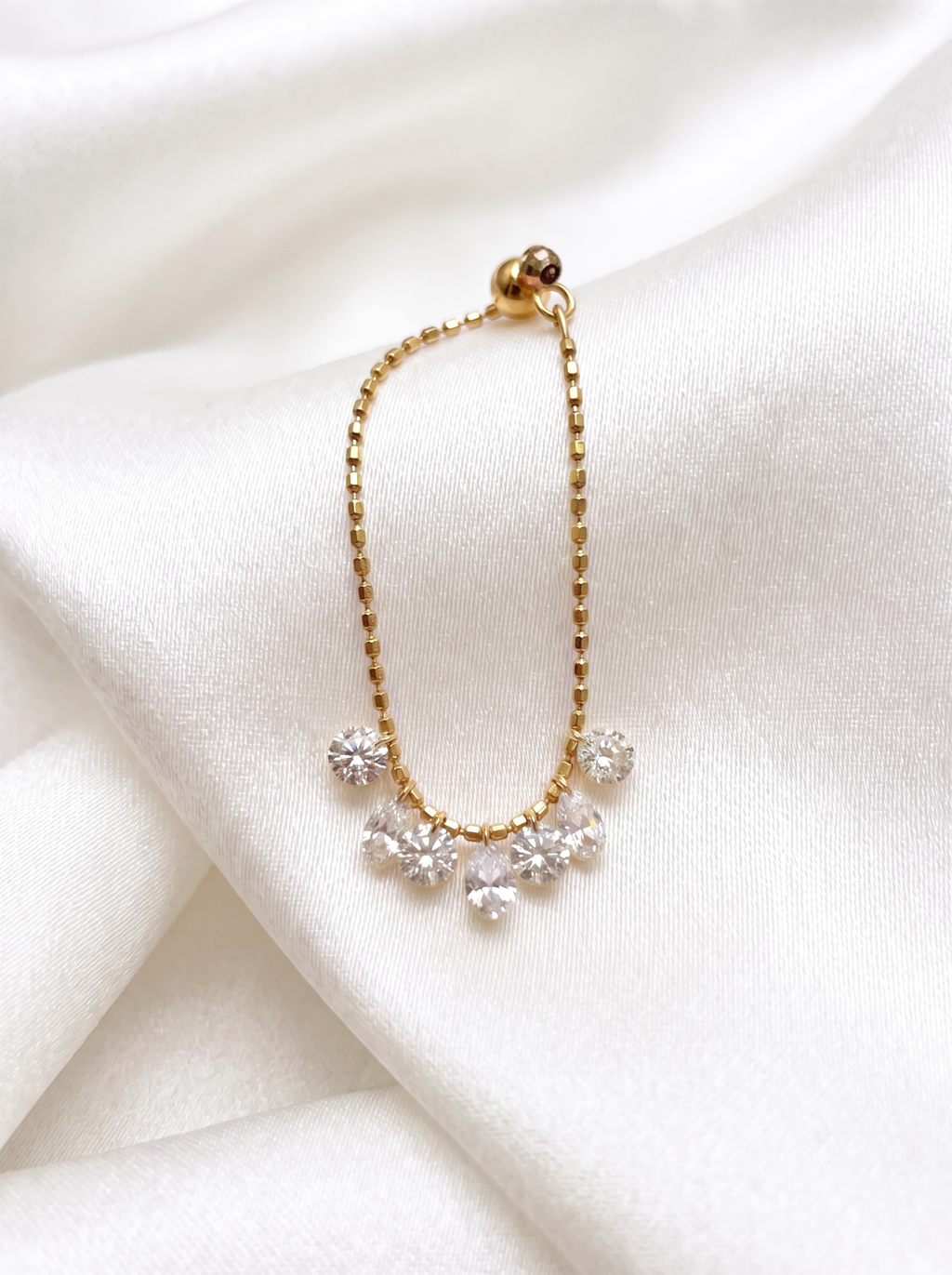 18k Gold Lab Grown Diamond Fringe Ring