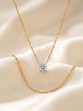 18k Gold Lab Diamond Pendant Necklace