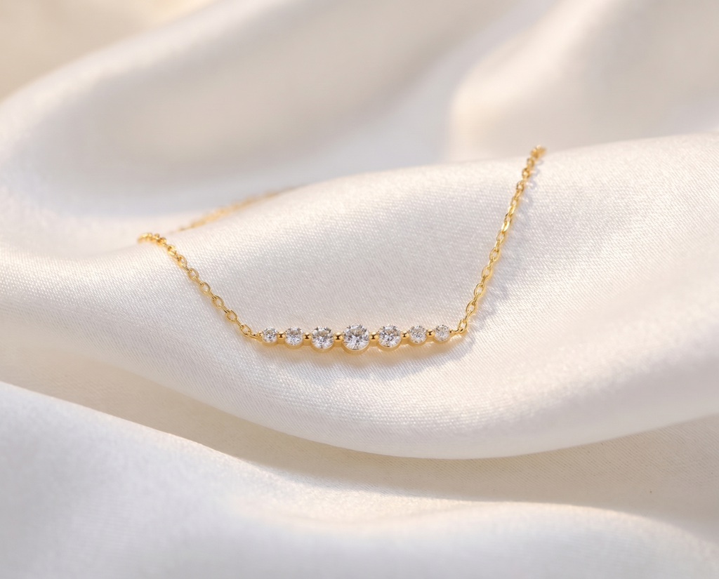 18k Gold Graduated Lab Grown Diamond Bracelet