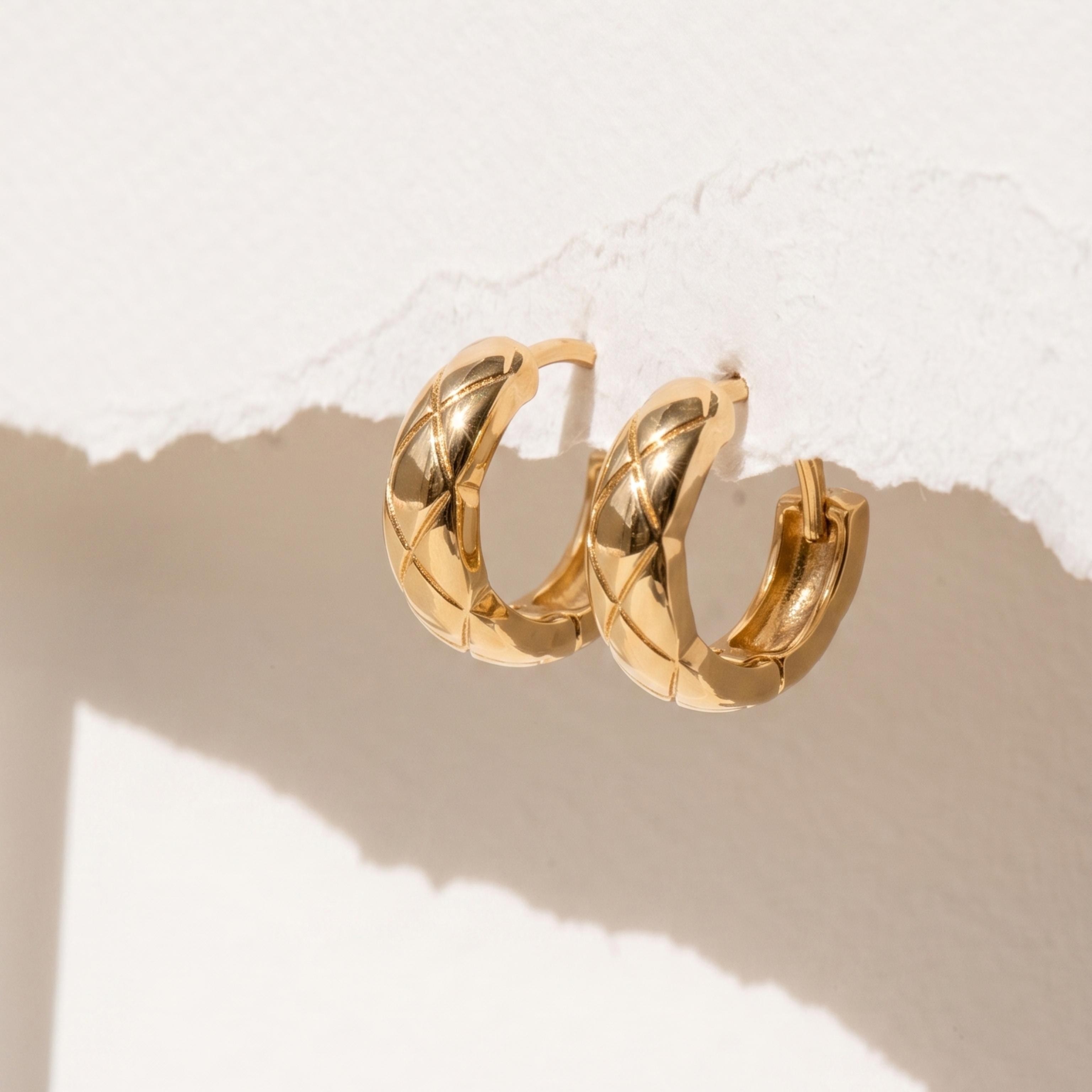 14k Gold Vermeil Lattice Earrings