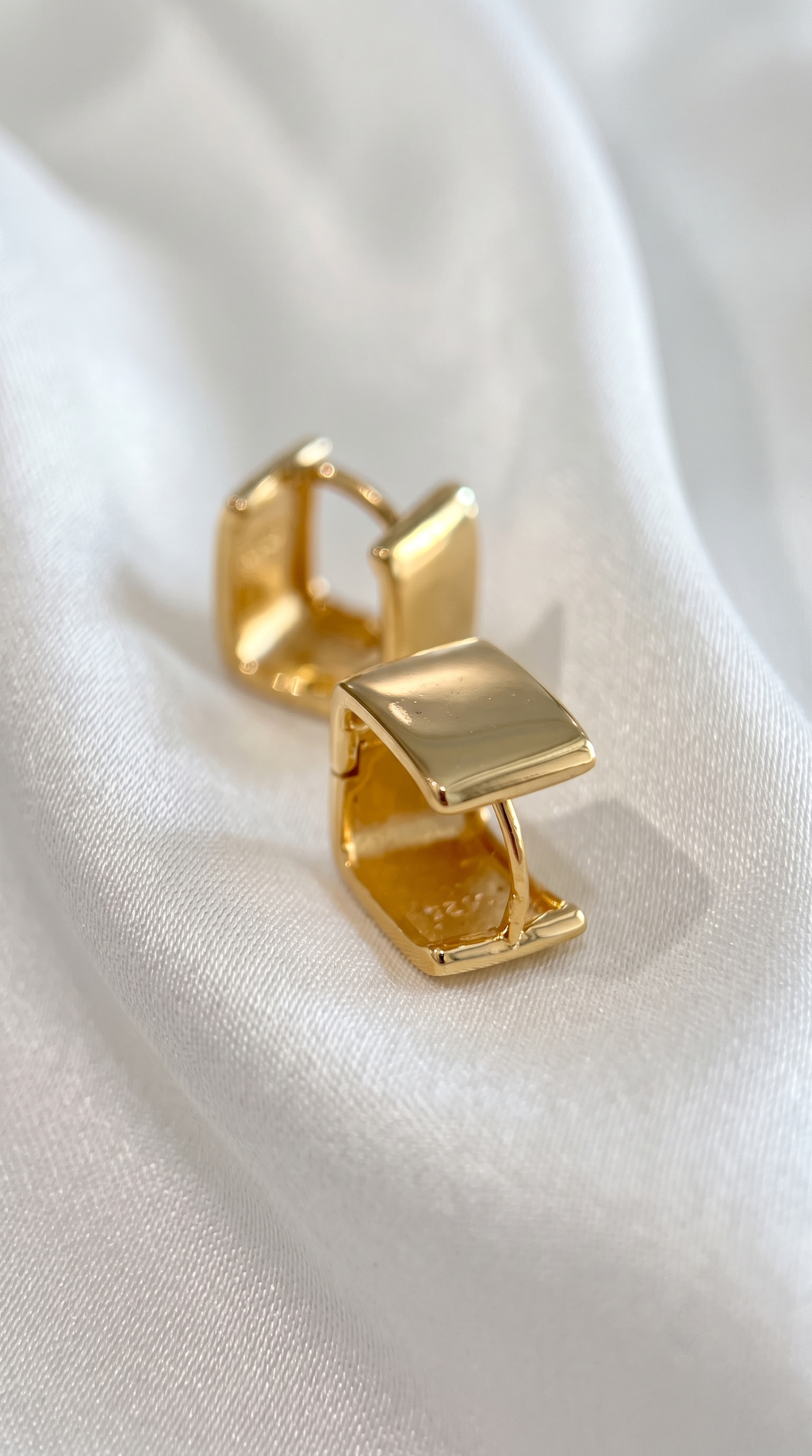 Gold Vermeil Soft Square Earrings