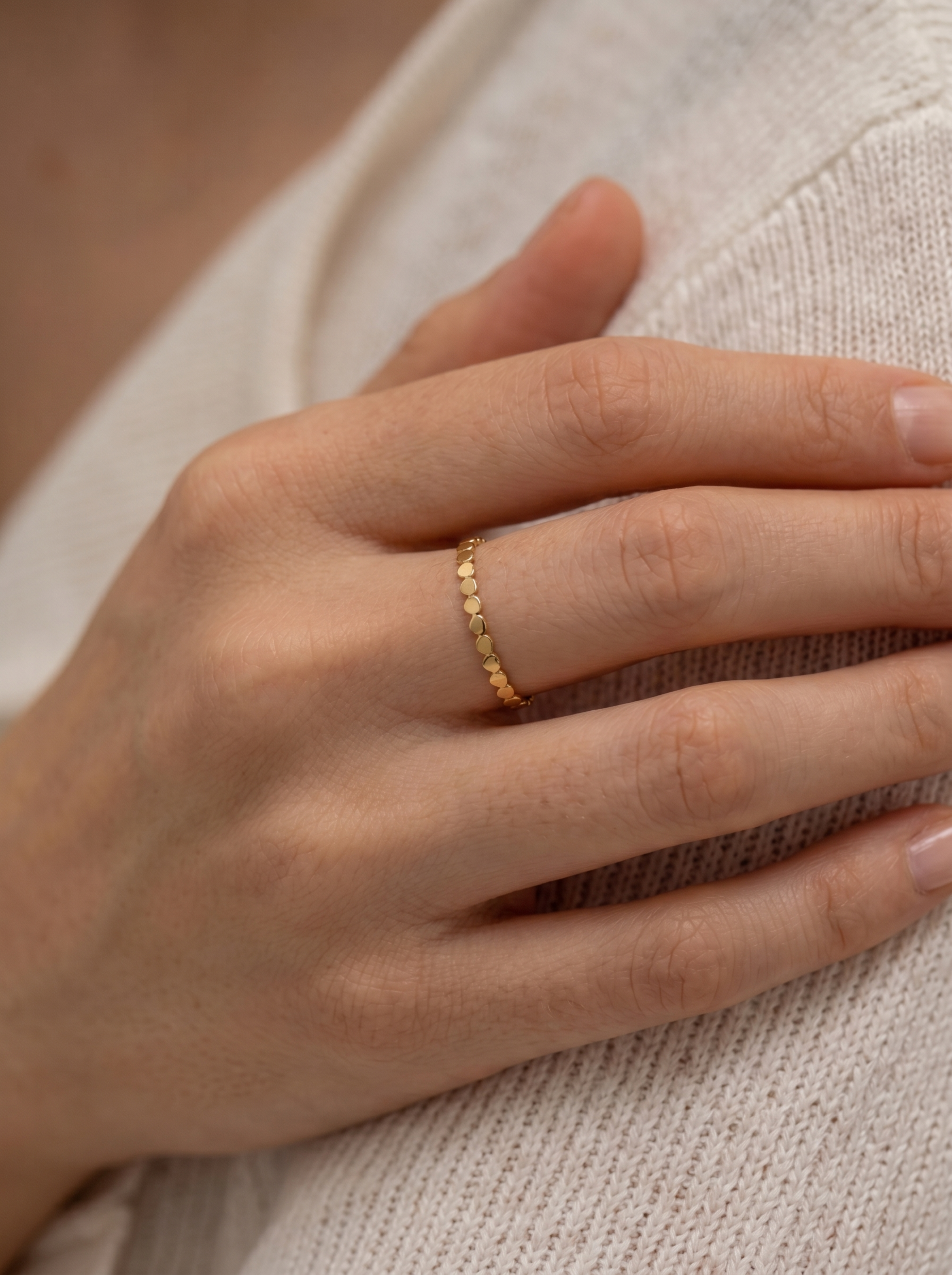 Gold Dot Band Ring