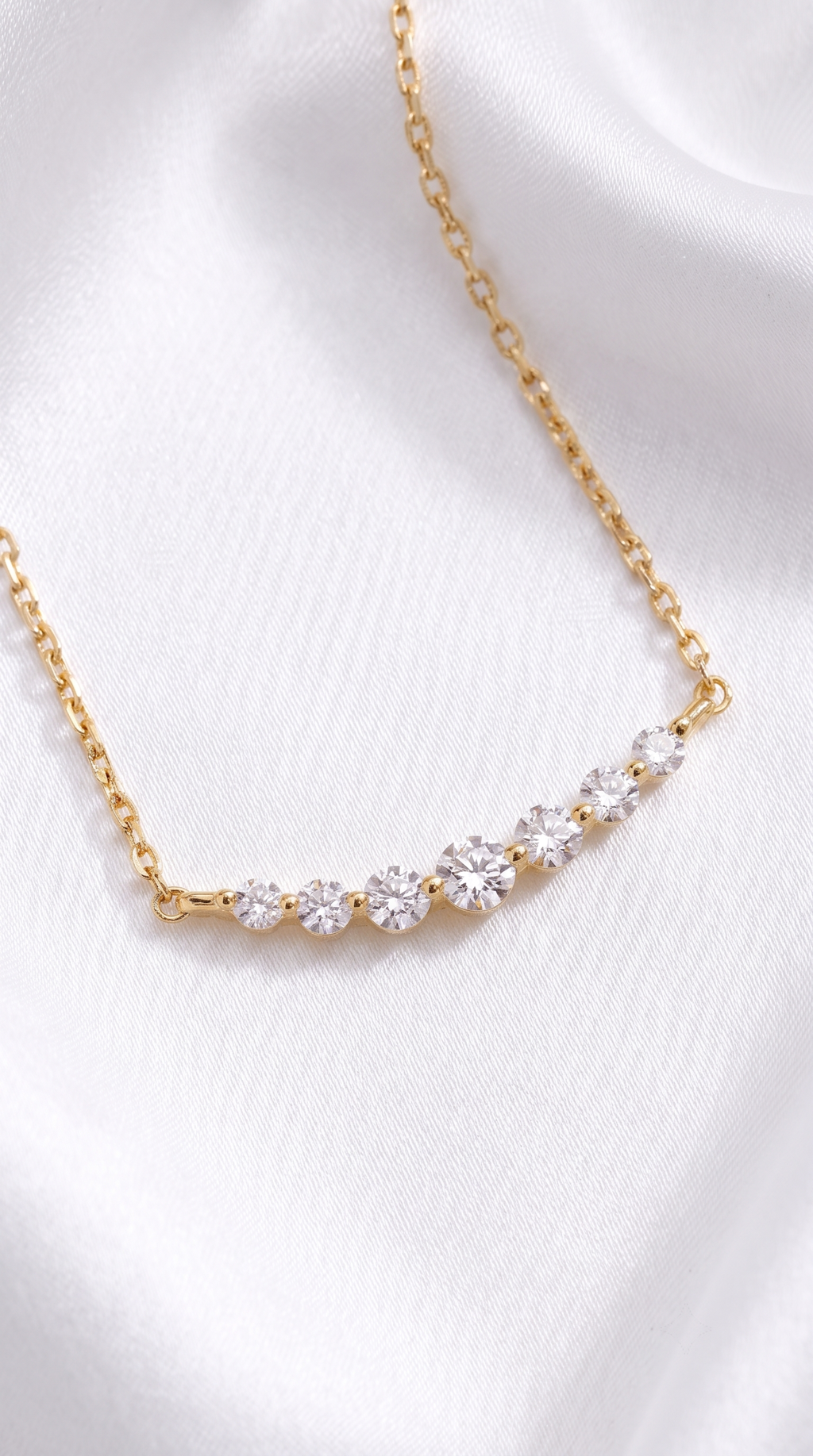 14K Gold Vermeil Lab Grown Diamond Aura Smile Necklace