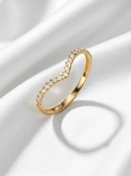 18k Gold Lab Grown Diamond Contour Ring