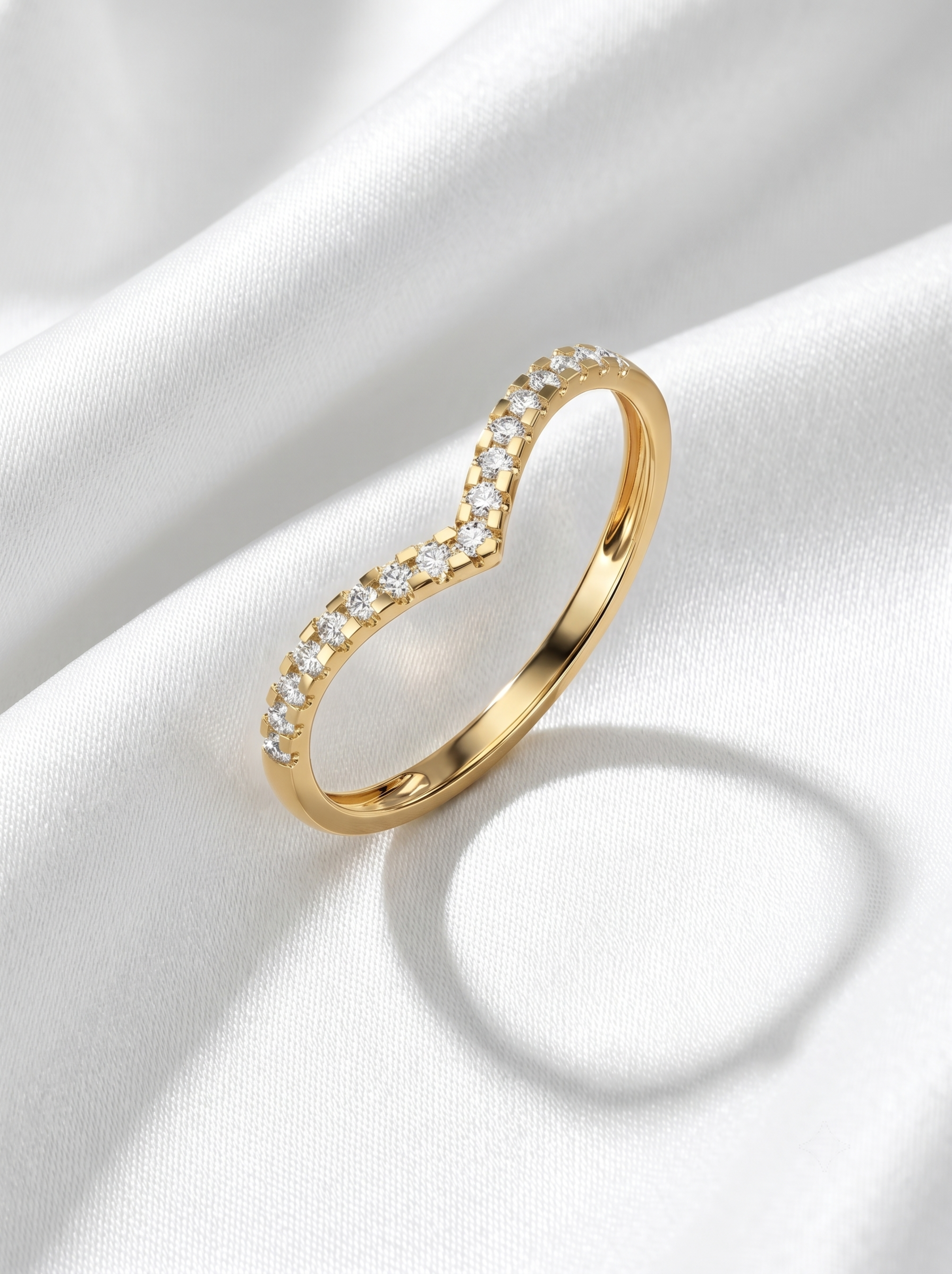 18k Gold Lab Grown Diamond Contour Ring