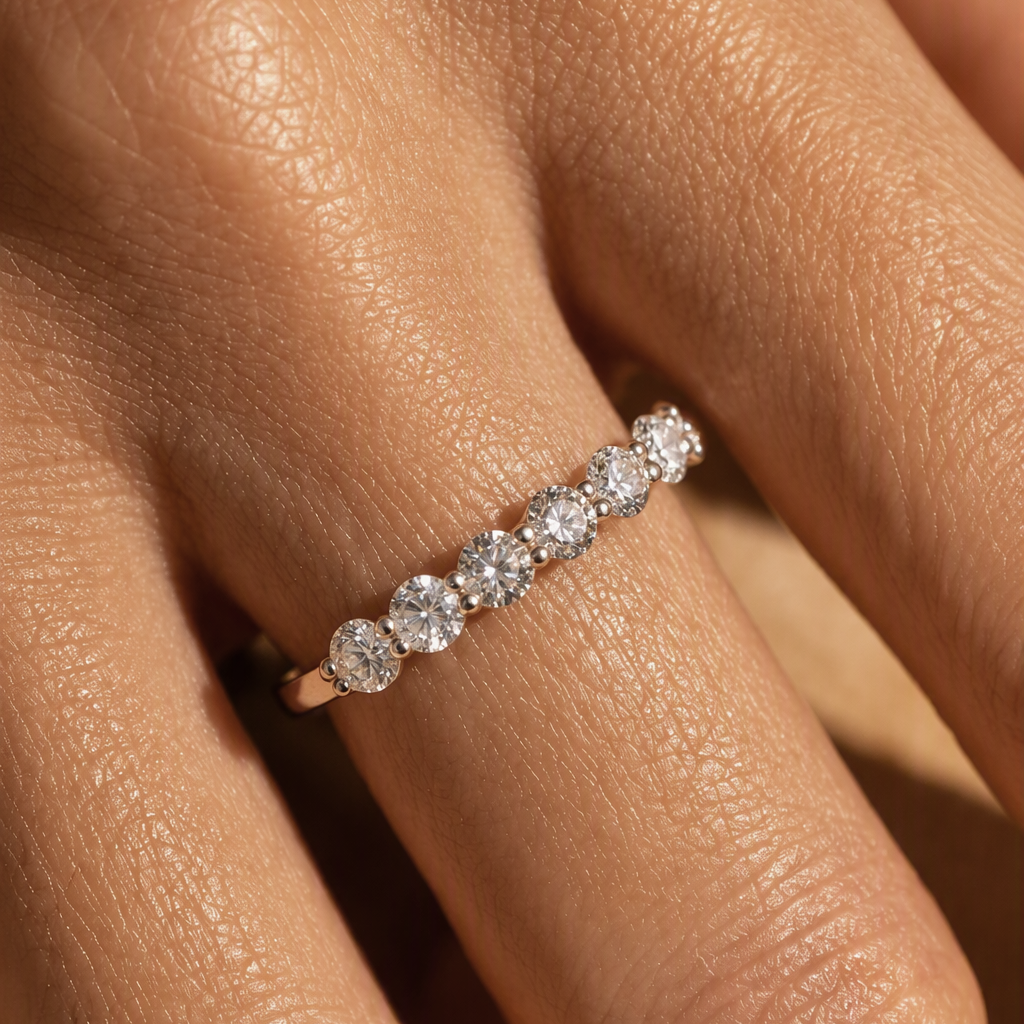 925 Silver Lab Grown Diamond Luna Eternity Ring