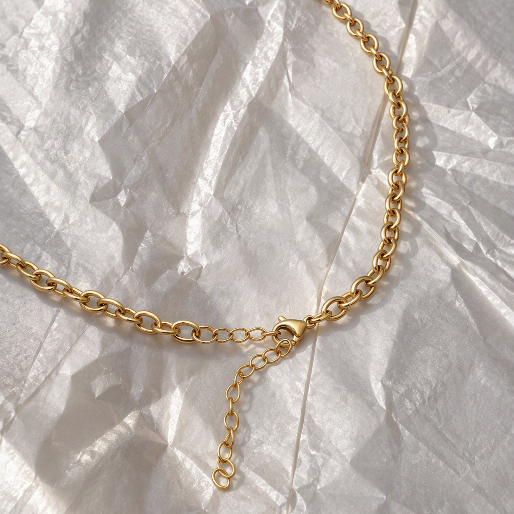 Circle Clasp Chain Necklace
