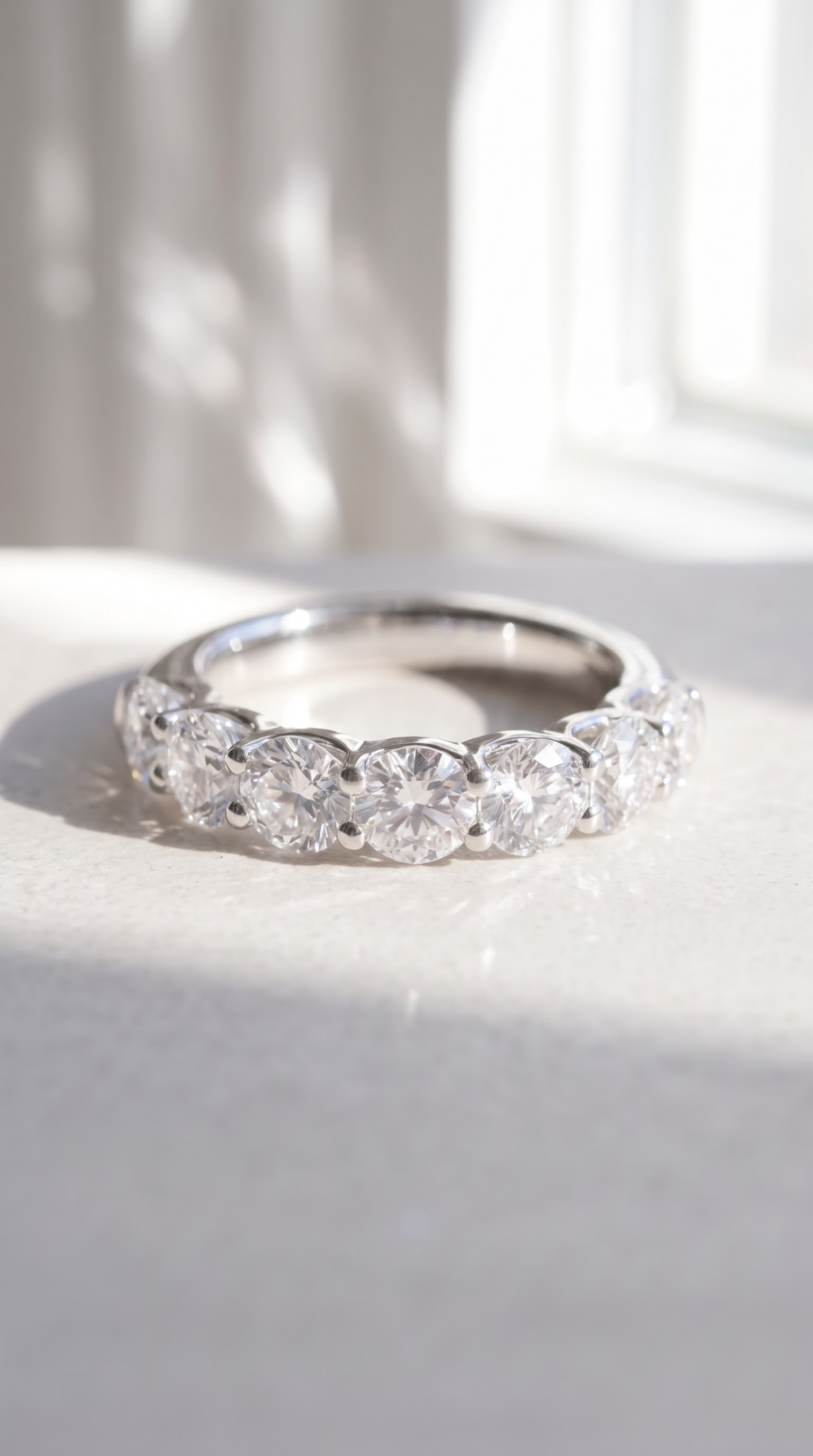 925 Silver Lab Grown Diamond Luna Eternity Ring