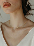 18k Gold Petal Chain Necklace