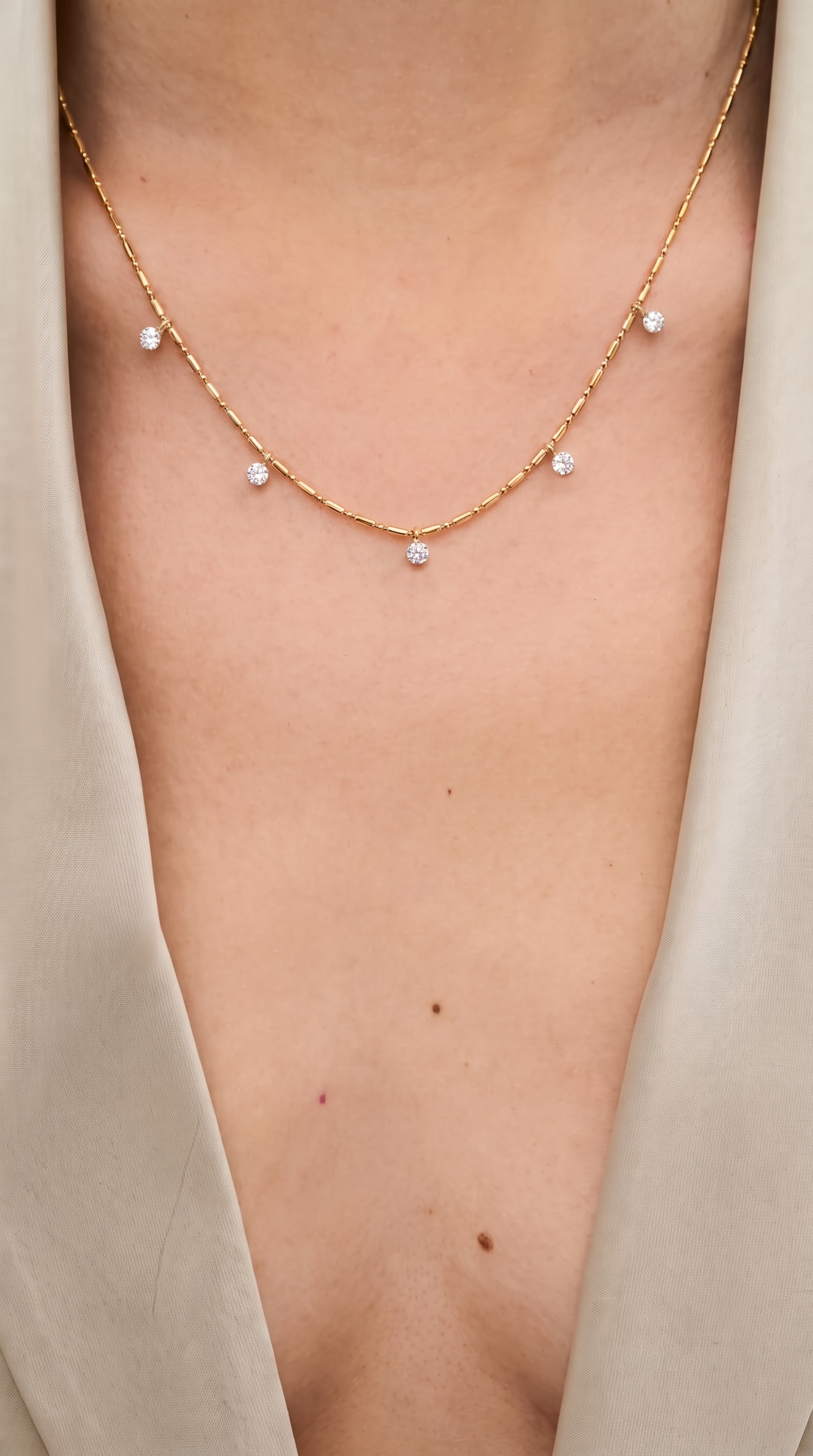 Gold Vermeil Starlit Lab Grown Diamond Necklace
