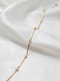 14k Gold Vermeil Linear Dot Lab Grown Diamond Bracelet