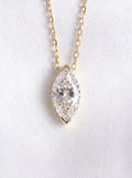 18k Gold Marquise Lab Grown Diamond Necklace