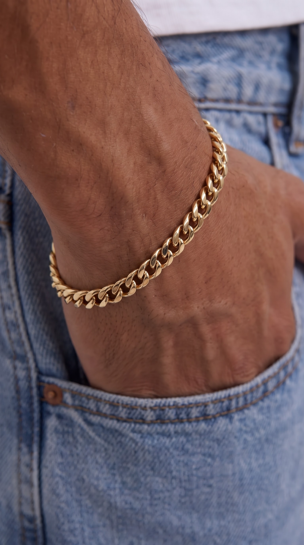 18K Gold Vermeil Titan Chain Bracelet