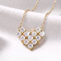 Gold Vermeil Bloom to Heart Lab Grown Diamond Necklace