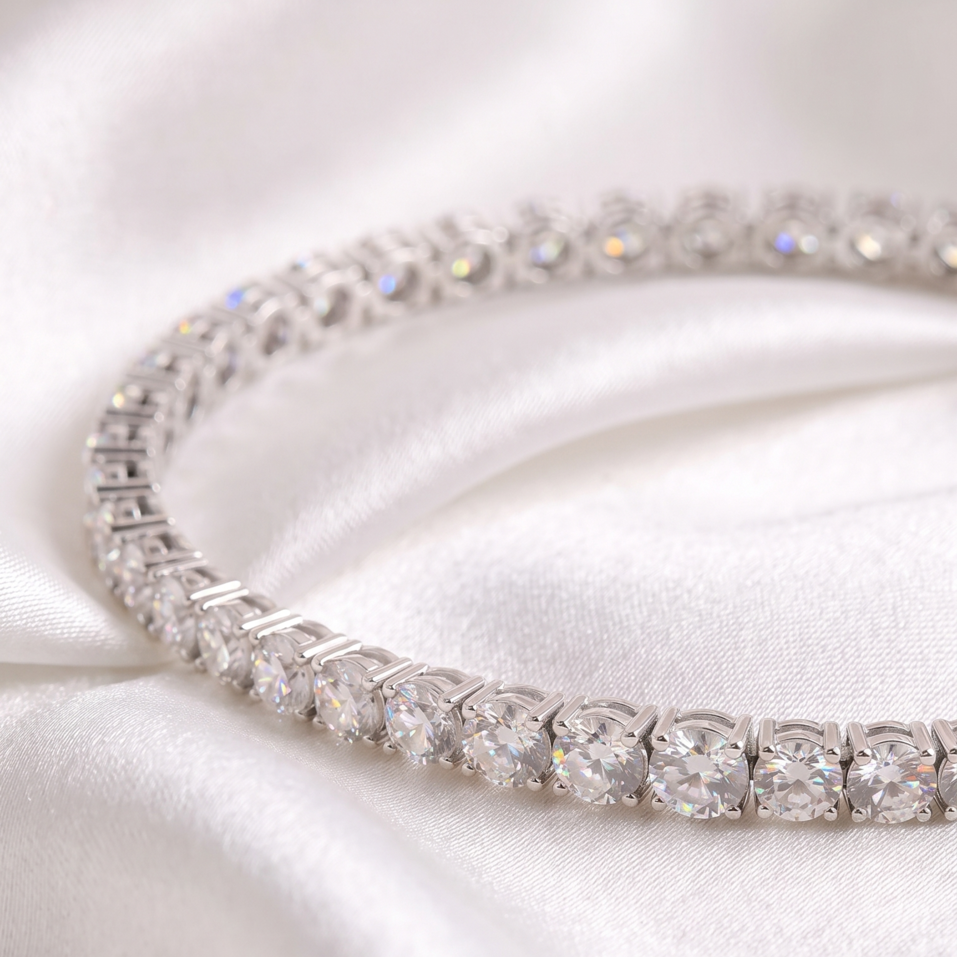 Gold Vermeil Lab Grown Diamond Tennis Bracelet