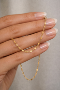 18K Gold Petal Chain Bracelet