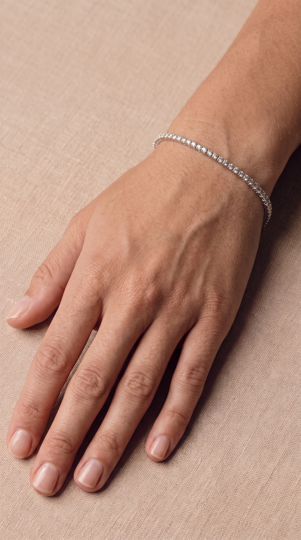 Gold Vermeil Lab Grown Diamond Tennis Bracelet